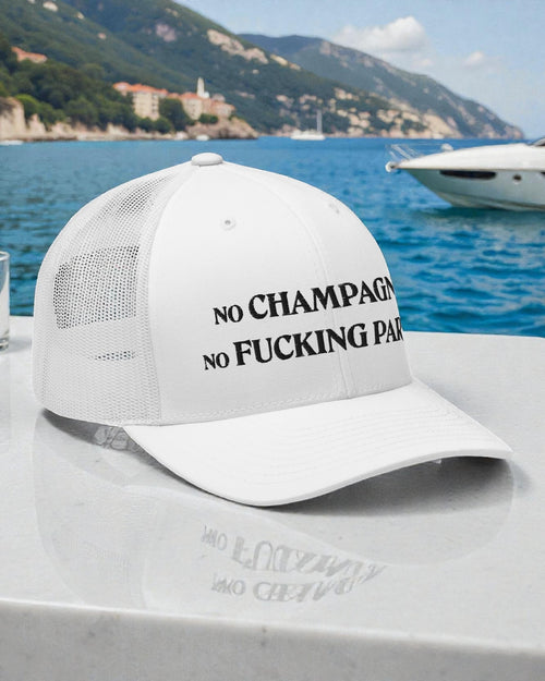 Casquette Premium Trucker Brodée - CHAMPAGNE