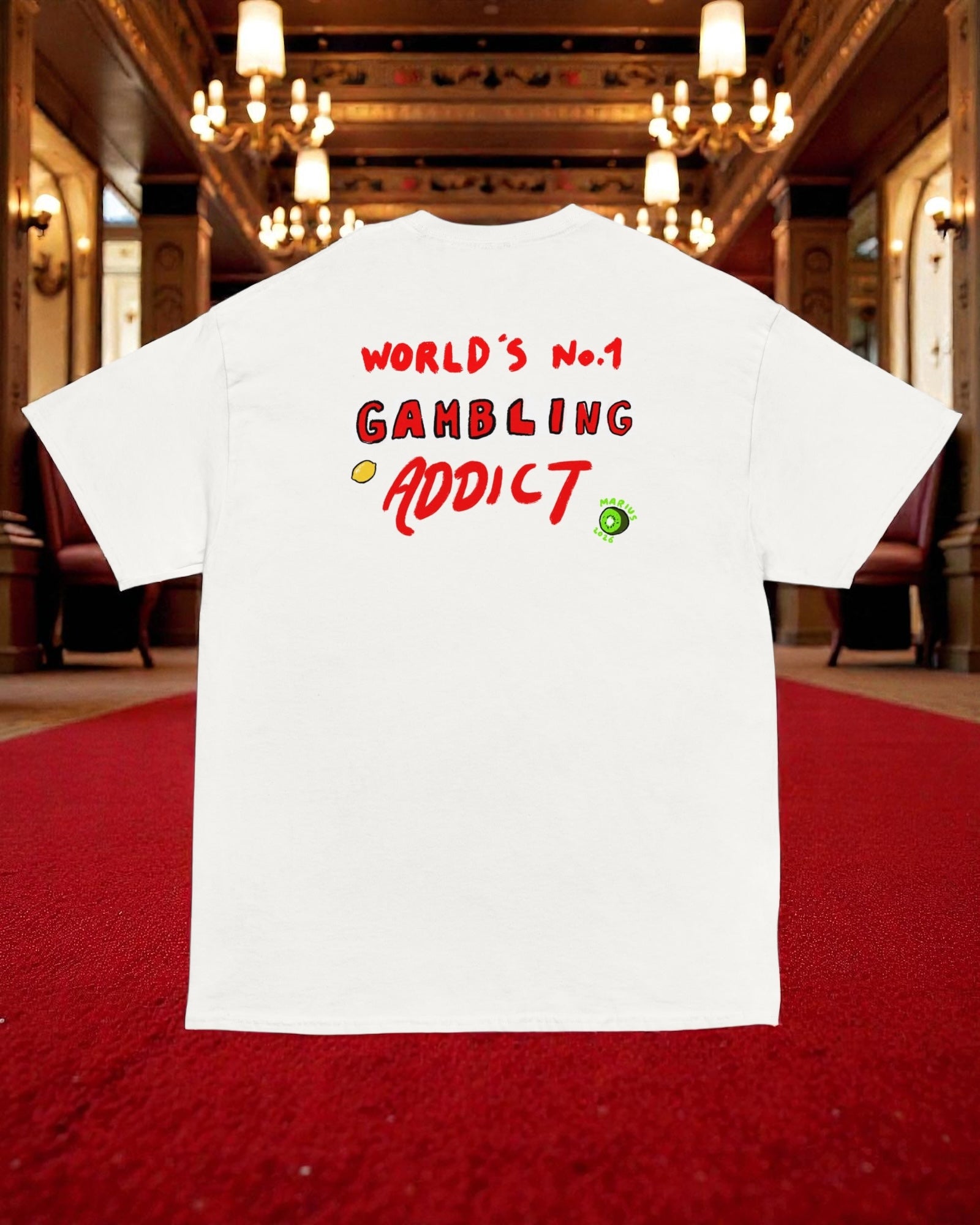 T-shirt No.1 Gambling Addict (Blanc)