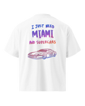 T-shirt Premium - MIAMI AND SUPERCARS - Oversize