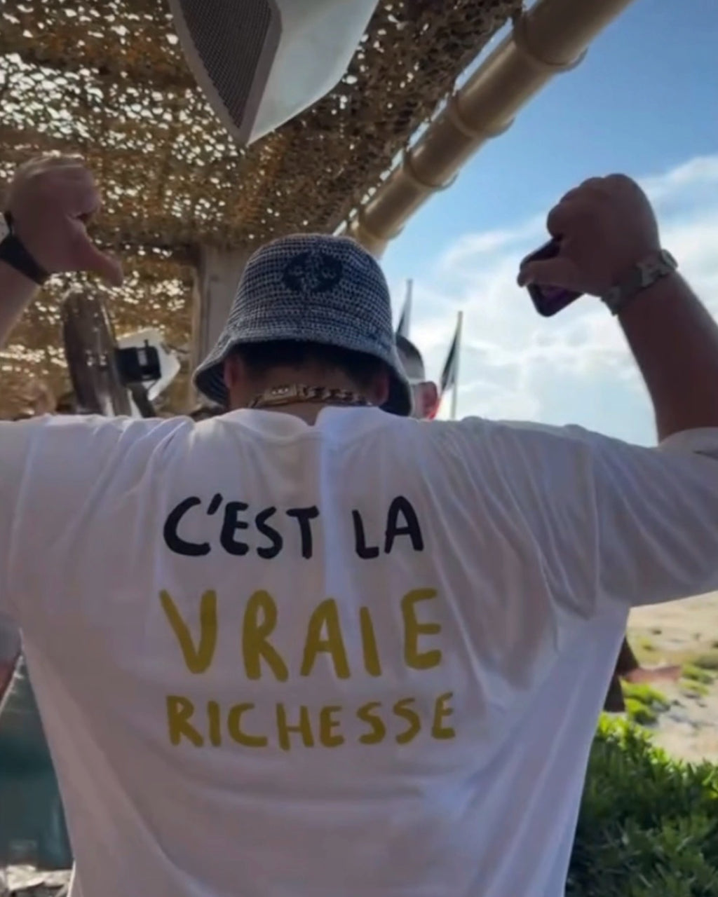 T-shirt « LA VRAIE RICHESSE » - Col Montant OVERSIZE