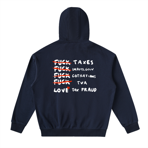 Drop-Shoulder Zip Up Hoodie